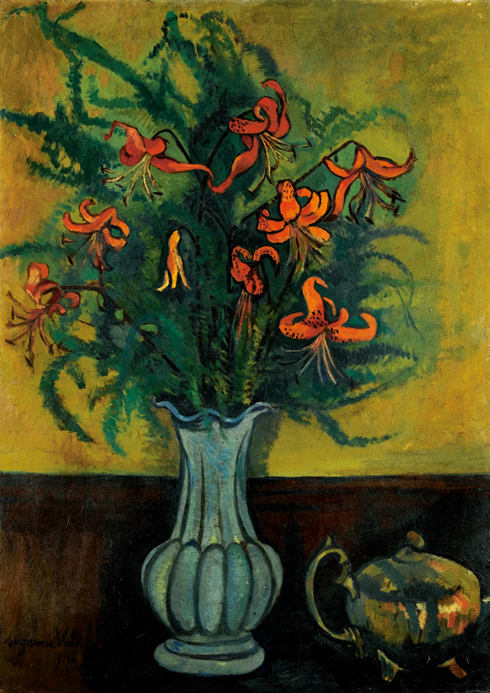  Suzanne Valadon —— VASE DE FLEURS ET THéIèRE
